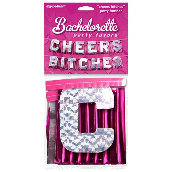 Bachelorette Party Favors ''Cheers Bitches'' Party Banner - Novelty Banner | Pipedream Vibrators Bachelorette Party Favors ''Cheers Bitches'' Party Banner - Novelty Banner | Pipedream Vibrators
