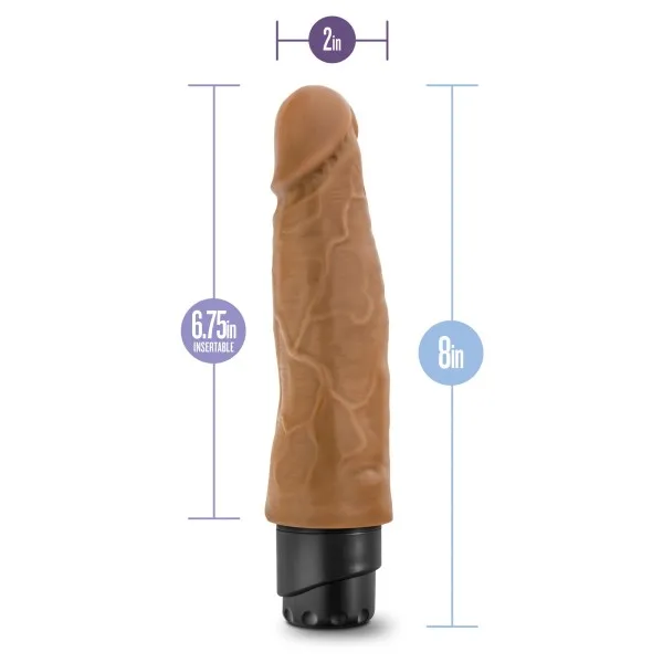 Blush Dildos | Dr. Skin - Cock Vibrator 14 - 8 Inch Vibrating Cock - Mocha Blush Dildos | Dr. Skin - Cock Vibrator 14 - 8 Inch Vibrating Cock - Mocha