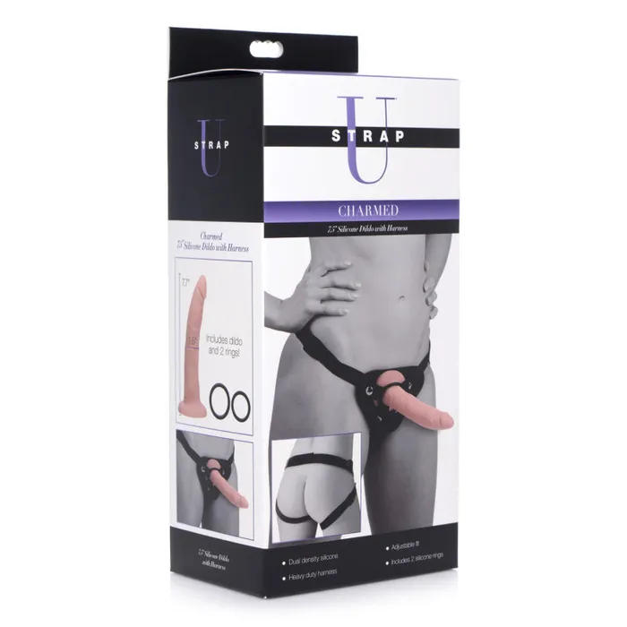 Xr Brands Strap U Female Sex Toys | Charmed 7.5 Inch Silicone Dildo With Harness Xr Brands Strap U Female Sex Toys | Charmed 7.5 Inch Silicone Dildo With Harness
