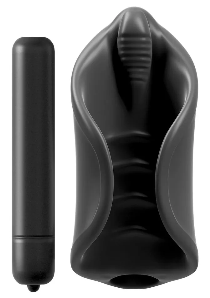 PDX Elite Male Sex Toys Pipedream Extreme Elite Vibrating Silicone Stimulator Masturbator with Bullet PDX Elite Male Sex Toys Pipedream Extreme Elite Vibrating Silicone Stimulator Masturbator with Bullet