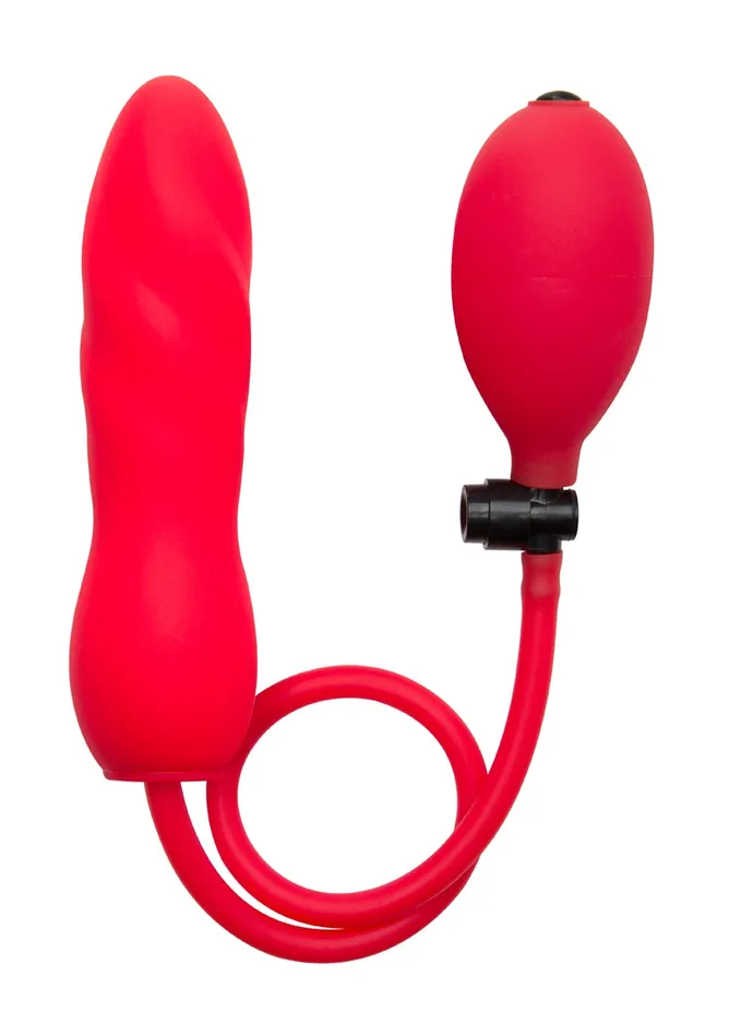 Shots Ouch Vibrators Inflatable Silicone Twist Red
