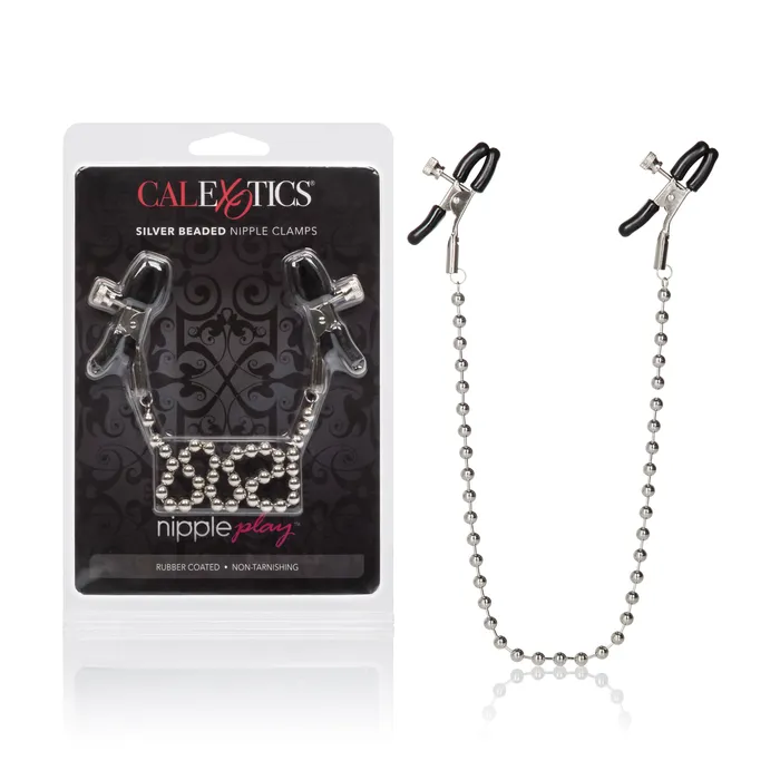 Silver Beaded Nipple Clamps California Exotic Anal