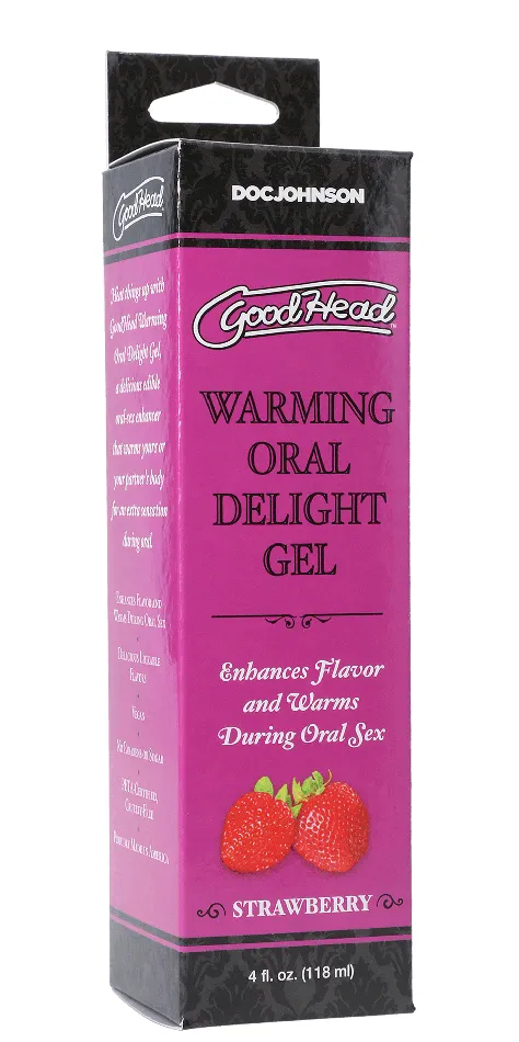 Goodhead Warming Oral Delight Gel Strawberry 4 Fl Oz Doc Johnson Enhancers Goodhead Warming Oral Delight Gel Strawberry 4 Fl Oz Doc Johnson Enhancers