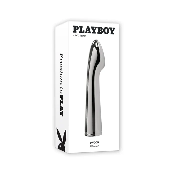 Playboy Female Sex Toys Playboy Swoon Rechargeable Vibrator Aluminum Platinum Playboy Female Sex Toys Playboy Swoon Rechargeable Vibrator Aluminum Platinum