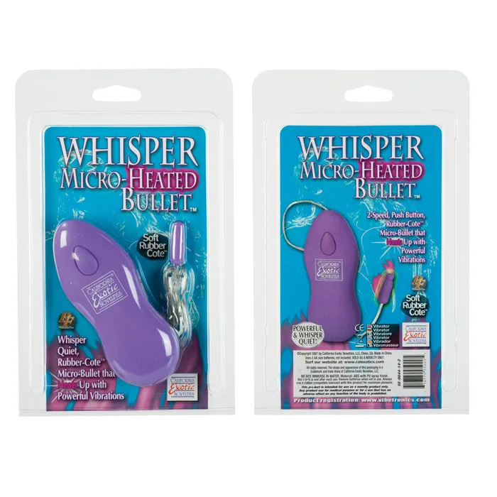 California Exotic Novelties Vibrators Whisper Micro Heated Purple