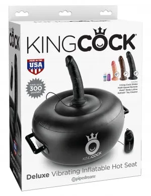 Pipedream Products King Cock Deluxe Hot Seat Inflatable Vibrating Black Vibrators Pipedream Products King Cock Deluxe Hot Seat Inflatable Vibrating Black Vibrators