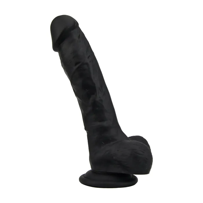 Loving Joy Dildos Loving Joy 8 Inch Realistic Silicone Dildo with Suction Cup and Balls Black Loving Joy Dildos Loving Joy 8 Inch Realistic Silicone Dildo with Suction Cup and Balls Black