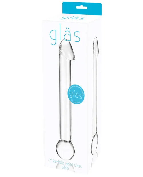 Glas Dildos Glas 7 Realistic Head Glass Dildo Clear