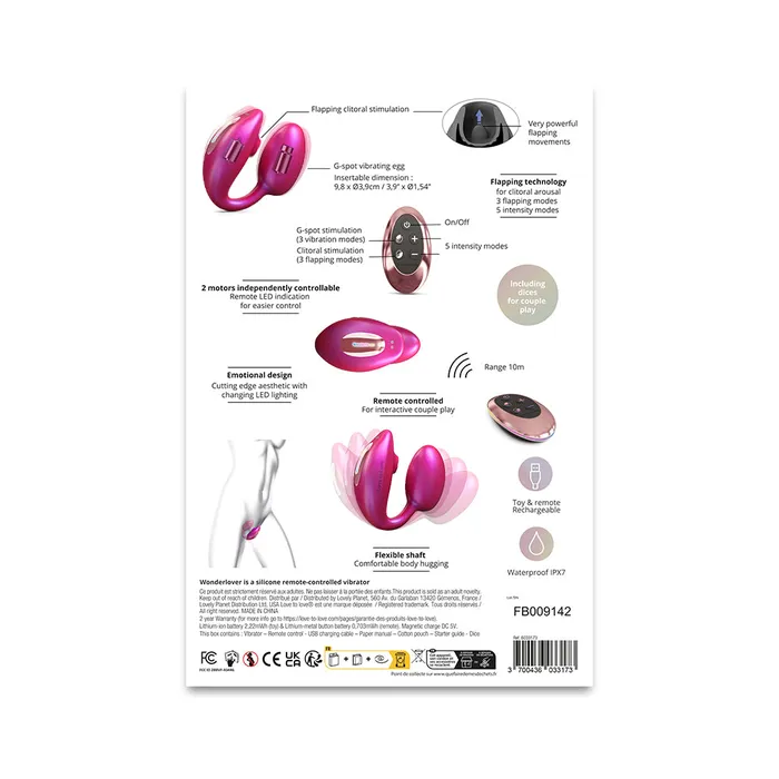 Love To Love Wonderlover Dual Stimulator Lovely Planet Vibrators