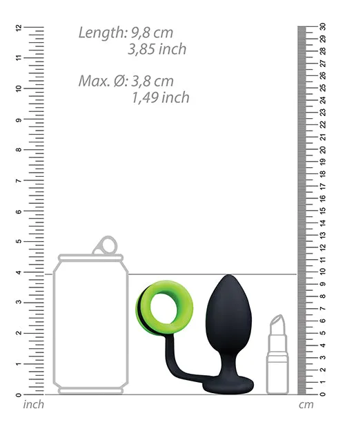 Shots Ouch Butt Plug Wcock Ring Glow In The Dark Shots Male Sex Toys