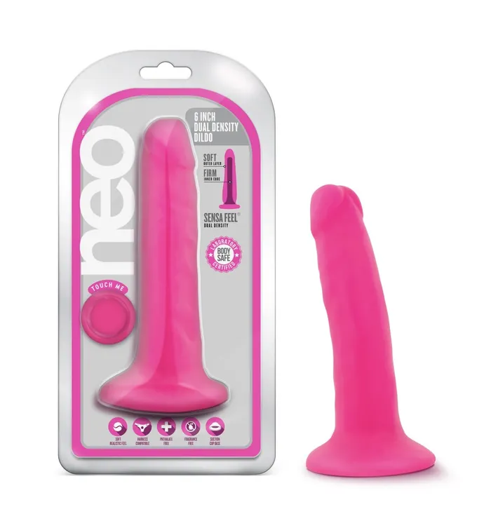 Anal Blush Neo By Blush Realistic Neon Pink 6Inch Long Dildo With Suction Cup Base Anal Blush Neo By Blush Realistic Neon Pink 6Inch Long Dildo With Suction Cup Base