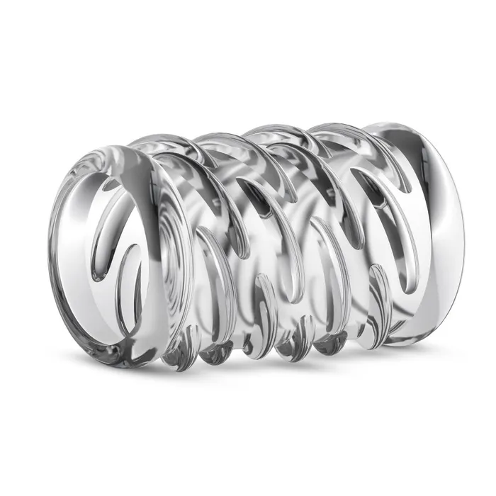 Blush Male Sex Toys Stay Hard By Blush Clear Soft Ridged Spiraled 06 Penis Sleeve