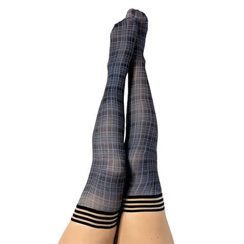 Debbie Navy Plaid ThighHigh As You Like It OR Vibrators