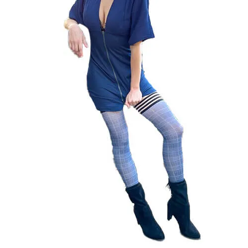 Debbie Navy Plaid ThighHigh As You Like It OR Vibrators