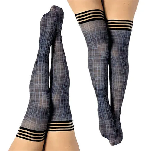 Debbie Navy Plaid ThighHigh As You Like It OR Vibrators