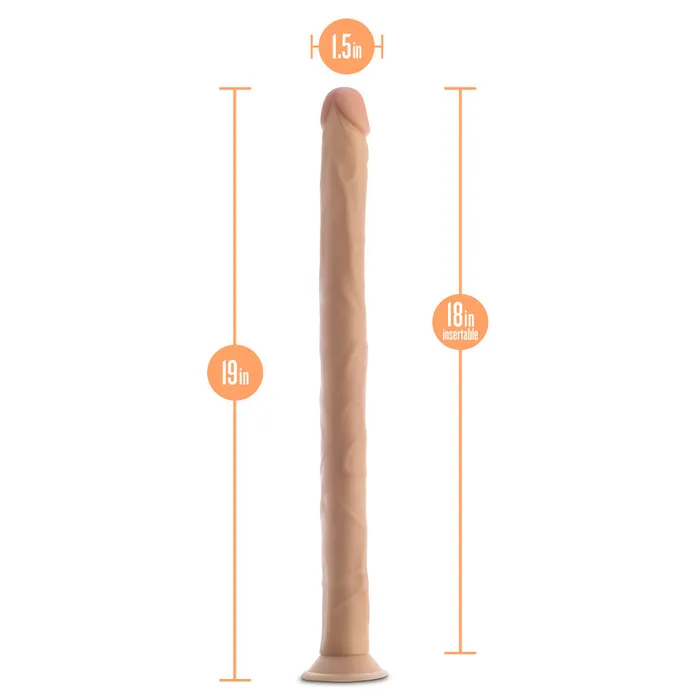 Dildos Blush Dr Skin By Blush 19 Inch Long Realistic Dildo Beige