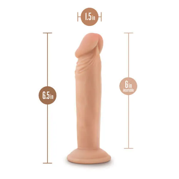 Dildos Blush Novelties Dr Skin Plus 6 inches Poseable Dildo Vanilla Light Skin Tone