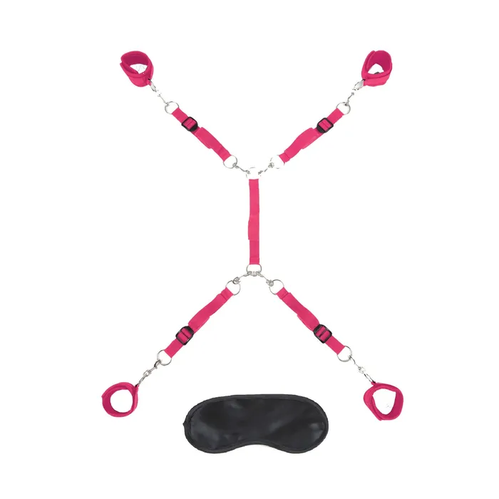 Electric Hustler Lingerie Vibrators Lux Fetish 7 Pieces Bed Spreader Hot Pink