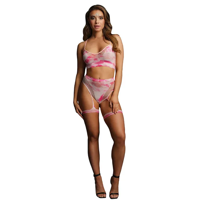 Female Sex Toys Shots Toys Le Dsir 2pc Tie Dye Bra Set With Garters Face Bling in O