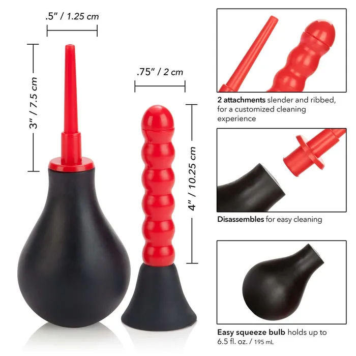 Ribbed Anal Douche Cleanliness and Pleasure Hand in Hand California Exotic Novelties Male Sex Toys