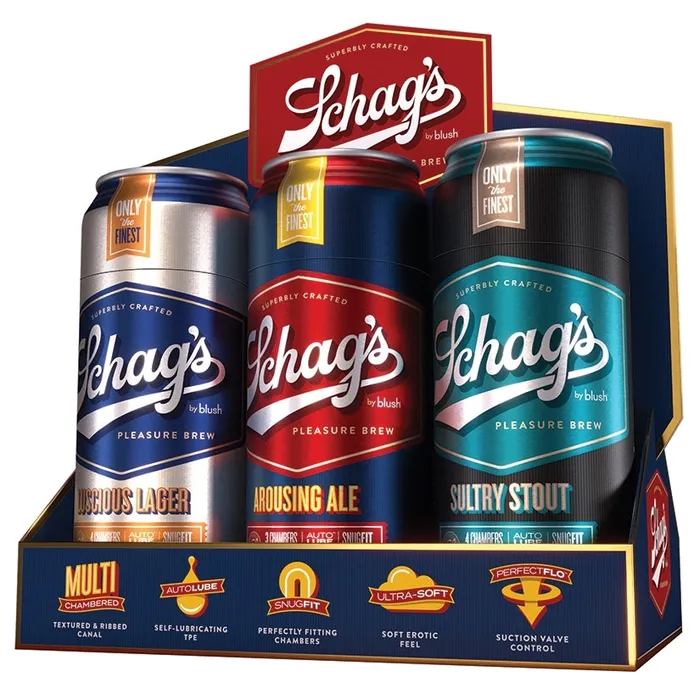 Schags Beer Can Stroker Assorted Pack BLUSH Male Sex Toys