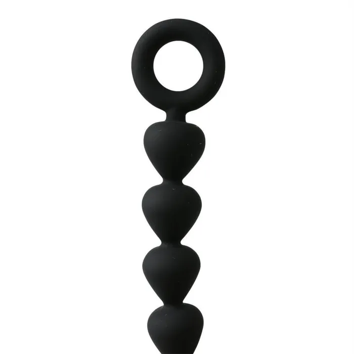 Sex and Mischief Collection Silicone Anal Beads Black Sport Sheets Anal
