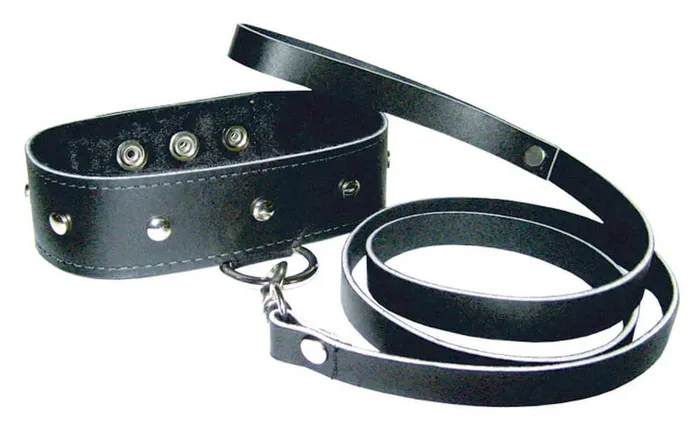 Sportsheets Leather Collar and Leash Set Take Control in Style Sport Sheets Restraints