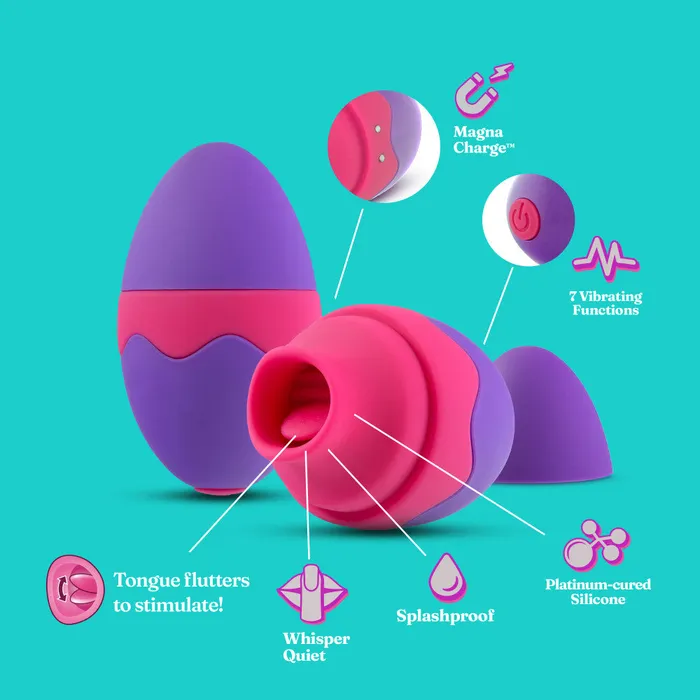 Vibrators Blush Aria By Blush Flutter Tongue 7Function Flicking Tongue Clitoris Stimulator Made From Satin Smooth PlatinumCured Silicone