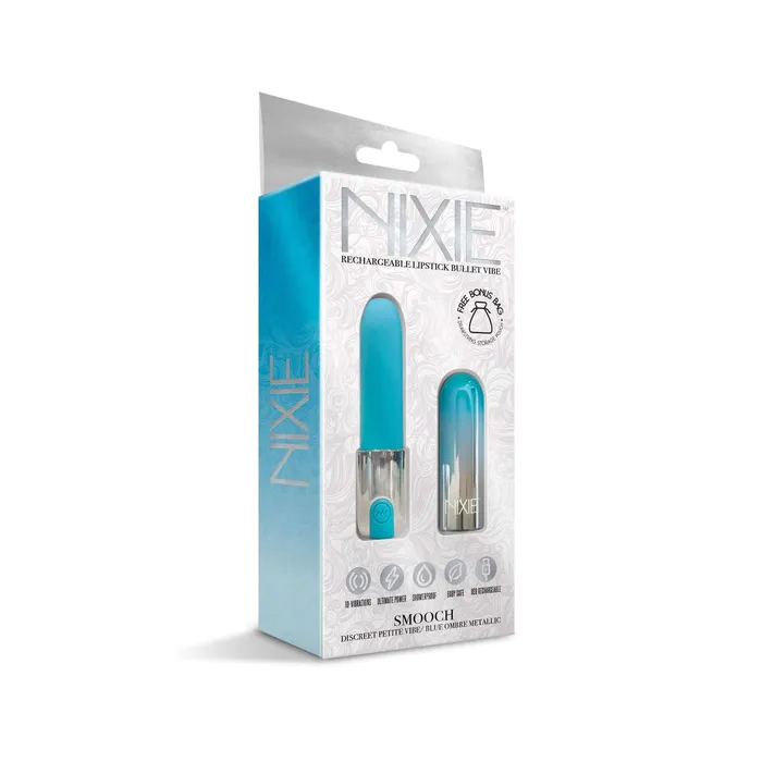 Vibrators Global Novelties Nixie Lipstick Vibrator Blue Ombre Your Stylish Companion for Sensual Adventures