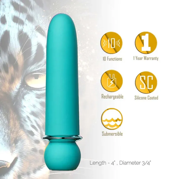 Vibrators Maia Toys JAGUAR Powerful Bullet Vibrator Blue Rechargeable 10 Vibration Levels Vibrators Maia Toys JAGUAR Powerful Bullet Vibrator Blue Rechargeable 10 Vibration Levels