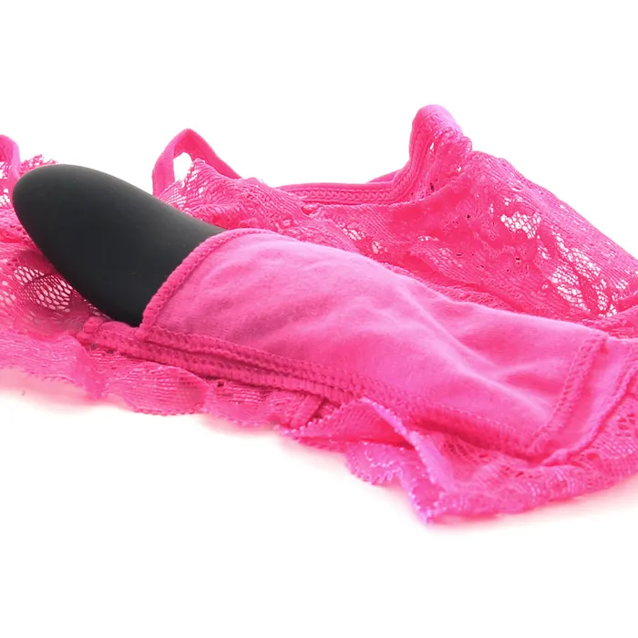 Vibrators XGen Hot Pink Lace Bikini Remote Panty Vibe XL Vibrators XGen Hot Pink Lace Bikini Remote Panty Vibe XL