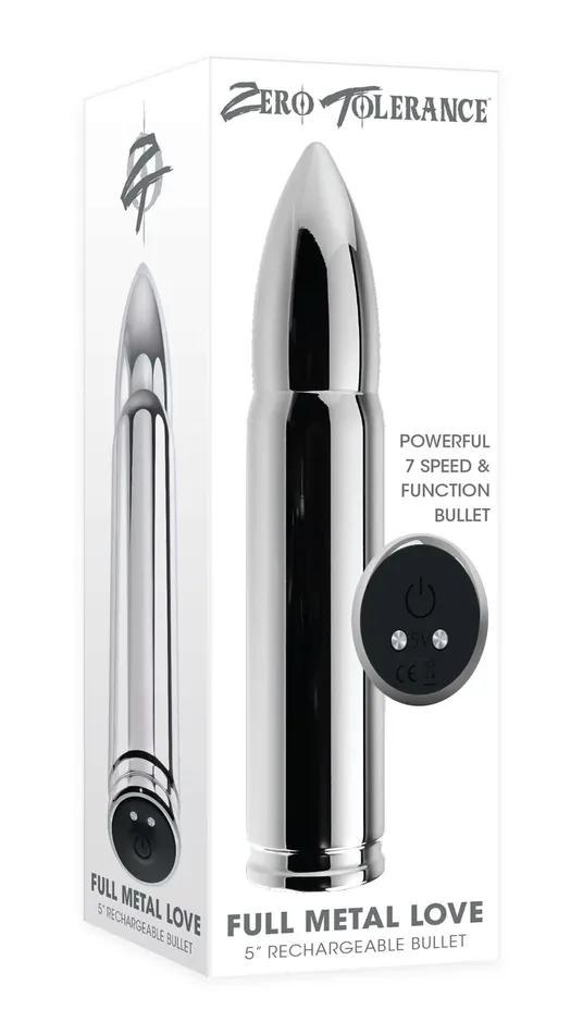 Zero Tolerance Full Metal Love 5 inches Vibrating Bullet Evolved Novelties Anal Zero Tolerance Full Metal Love 5 inches Vibrating Bullet Evolved Novelties Anal
